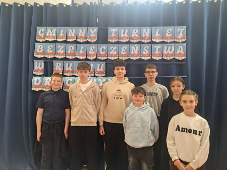 SUKCES NASZYCH UCZNIÓW W TURNIEJU BEZPIECZEŃSTWO W RUCHU DROGOWYM   - ETAP GMINNY