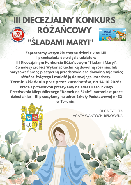 IV  DIECEZJALNY  KONKURS  RÓŻAŃCOWY ''ŚLADAMI  MARYI''